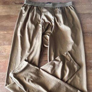 POLARTEC BASE LAYER THERMAL LEVEL 1 SILKWEIGHT TAN SAND PANTS LARGE LONG Pekham